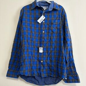 NWT Blue Benson Button Down Shirt Size Large